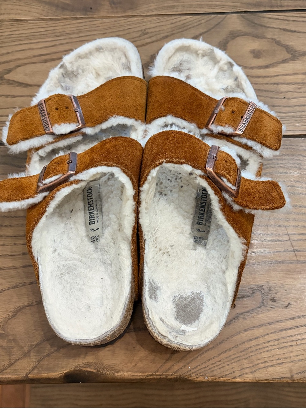 Birkenstock Shearling Lined Footbed - Cream and Off-White